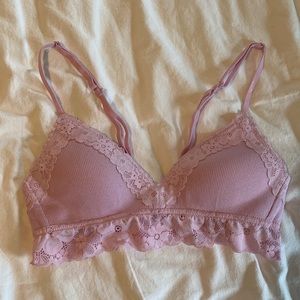 Aerie Real Happy Wireless Lightly Lined convertible Lace Bra - EUC